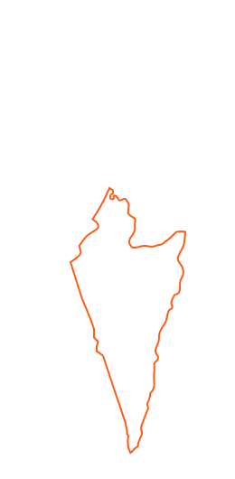 Обводка юга Израиля на карте